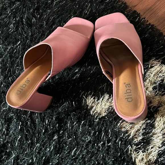 Diba Fashion Square chunky open toe platform mules Sz  10 - Picture 12 of 13